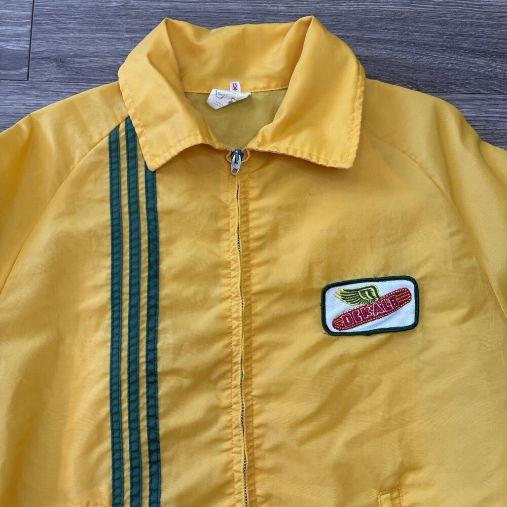 VTG 70s Swingster Dekalb Seed Corn Windbreaker Jacket M‎ Retro Farm Advertising - Picture 2 of 16